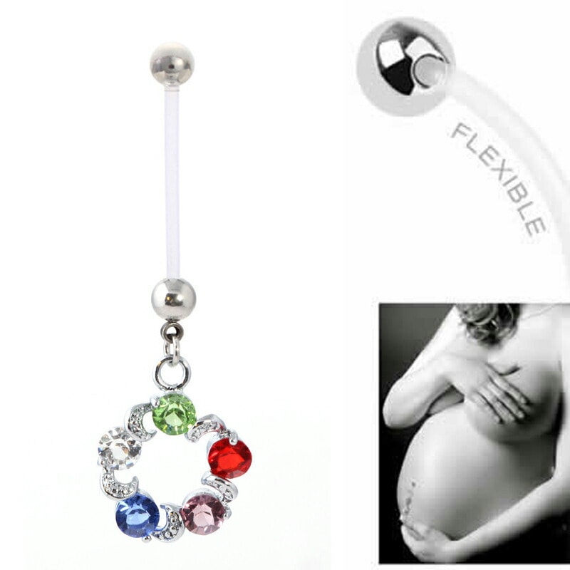 14ゲージ ジルコニアリース へそピアス 妊婦用 14g ボディピアス 柔らかい 臍 曲がる 長い ピアス コンビニ受取対応商品 Vivalafocaccia Com
