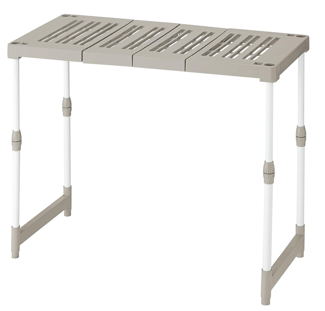 天馬(Tenma) クローゼットや押入れのデッドスペースを有効活用できる収納棚 伸びるん棚 幅・高さの調整が可能 通気性も考慮した形状で湿気対策 整理棚 棚【色 ベージュ】【型番 トールタイプ 1台入 4,799円