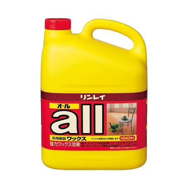 （まとめ） リンレイ 床用樹脂ワックス オール 4L[x3セット]