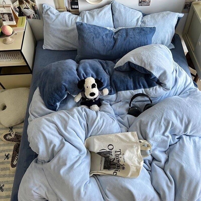 冬用 布団カバー ベッドカバー 暖かい 抗菌防臭 毛布 厚手 ダブルサイズ 掛け布団カバー 洗える 寝具 ベッド用品 プレゼント シングル セミダブル ダブル 韓国ファッション