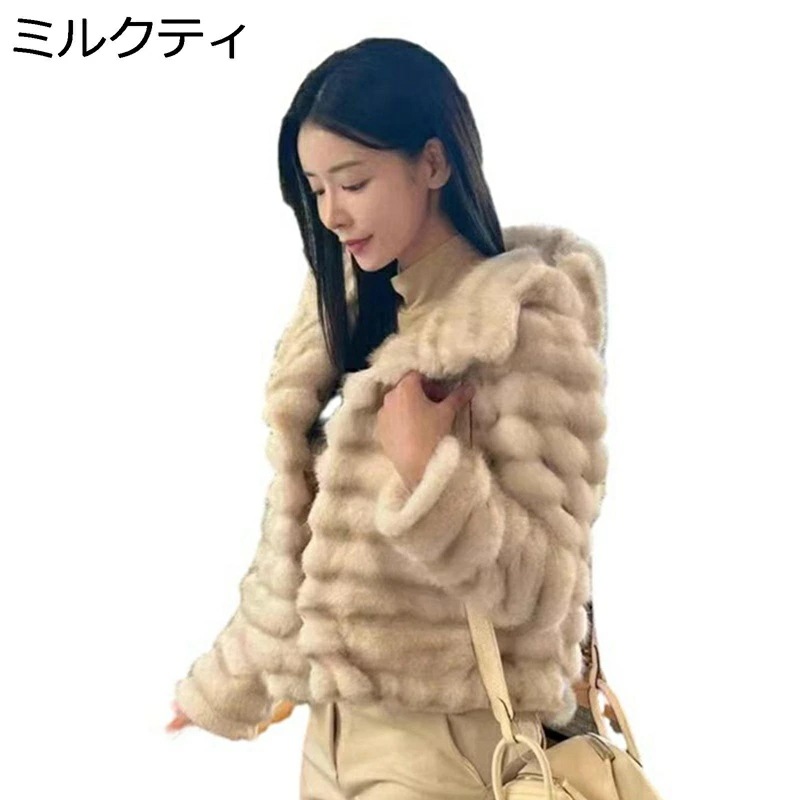 ファージャケット フード付き 毛皮コート レディース ファーコート キルティング アウター ショートコート ボアブルゾン 冬服 防寒保温 カジュアル 厚手 前開け ふわモコ 防寒着 韓国風 フェミニン