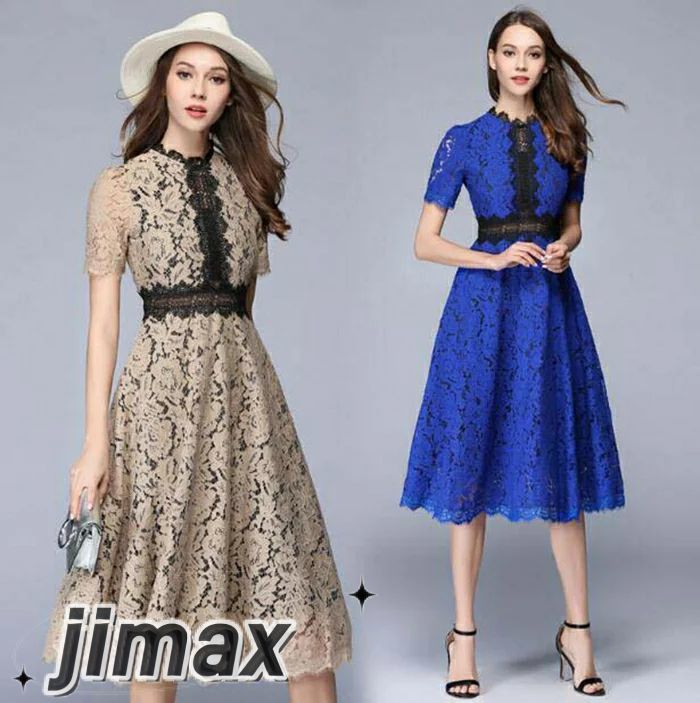 パーティードレス ミモレ丈 総レース 袖あり　半袖 結婚式 ワンピース パーティードレス ロング ベージュ　ブルー 大きいサイズ　入園式 二次会 謝恩会 同窓会 服装 発表会 大人 フォーマル 20代