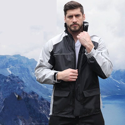 レインコート 作業服 雨具 強風 暴雨 通気 蒸れない 透気性 上下セット アウトドア 釣り 旅行用