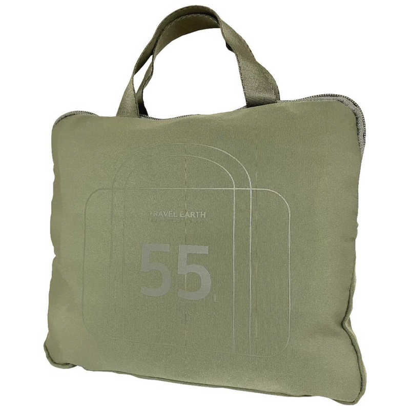 TRAVELEARTH　トラベルアース 折りたたみボストン グリーン　TE-13112-GN