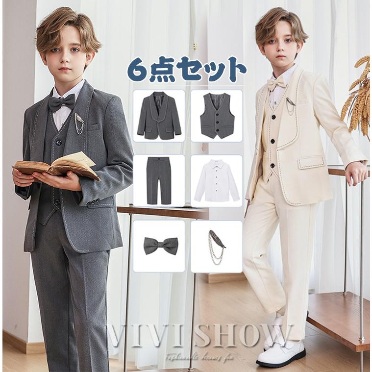 【SNS大人気】入学式 男の子 卒業式 キッズ 子供 男の子 子ども服 卒園式 ジュニア フォーマル 結婚式 お受験 七五三 5,906円