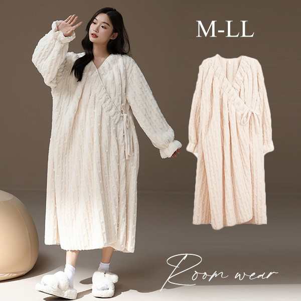 可愛い ワンピース 寝巻き ウェア 韓国 暖かい パジャマ フリース おしゃれ バレンタイン 着る 寝間着 レディース もこもこ かわいい 可愛い レディース プレゼント