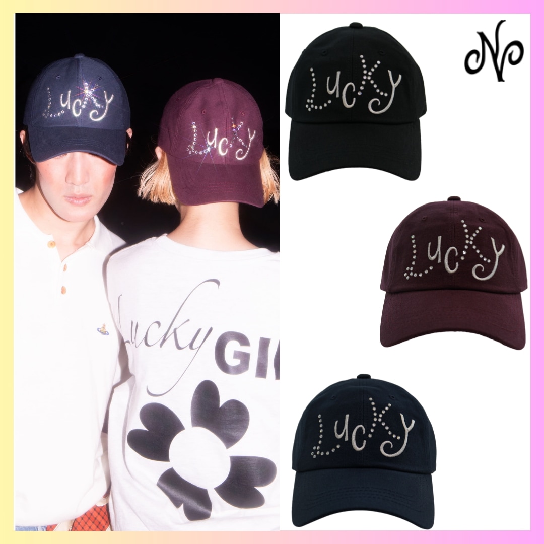 [NAVIVERSE] LUCKY CAP - 3 COLORS + FREE OMAKE + FREE OMAKE 韓国ファッション レディースレディース ボールキャップ