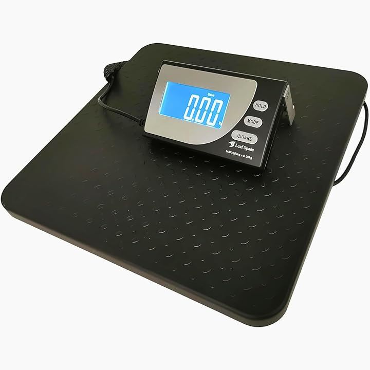 デジタル スケール 重量計 最大200Kg 50g単位 台はかり 隔測式 (ブラック, 200kg)