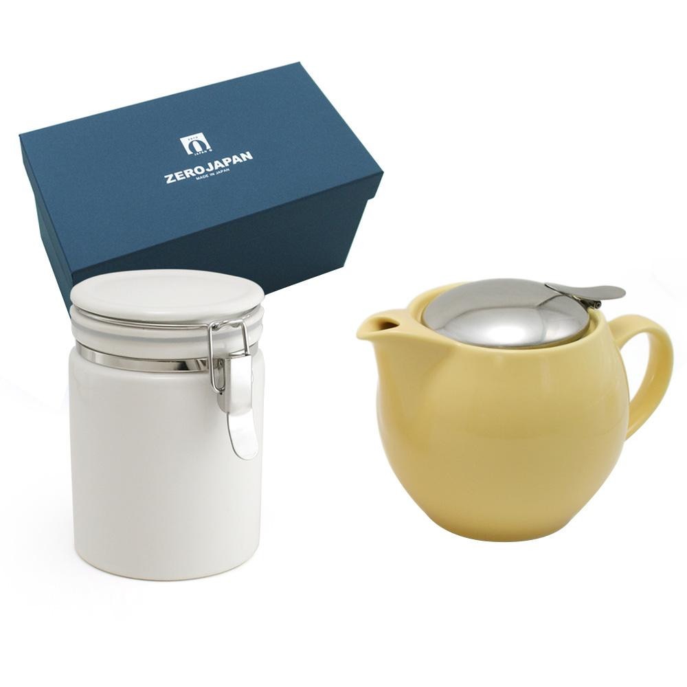 ZERO JAPAN ユニバーサルティーポット3人用+ティーキャニスター ZG-005 BA・バナナ