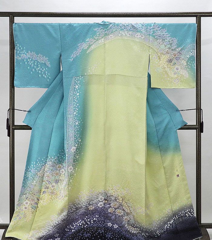 訪問着 新品仕立済 正絹 絞り染色作家 吉乃一廉作 身丈164.5cm 裄丈68cm 辻が花絞り 新品 仕立て上がり 着物 結婚式 入学式 卒業式 b1010