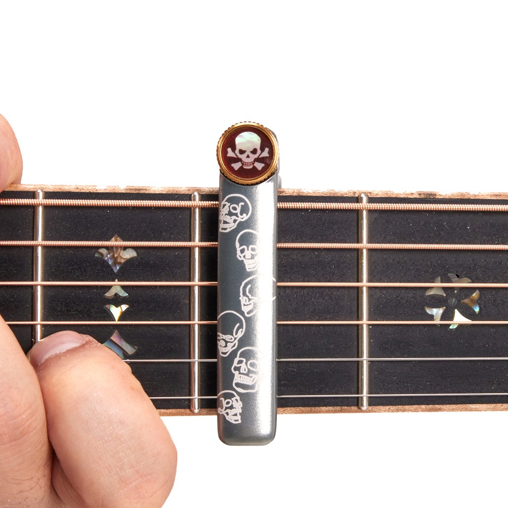 Jstaff シリーズ ギターカポタスト ワンタッチ式 軽量型金属カポタスト J1S アルミ製 テーマモデル スカル