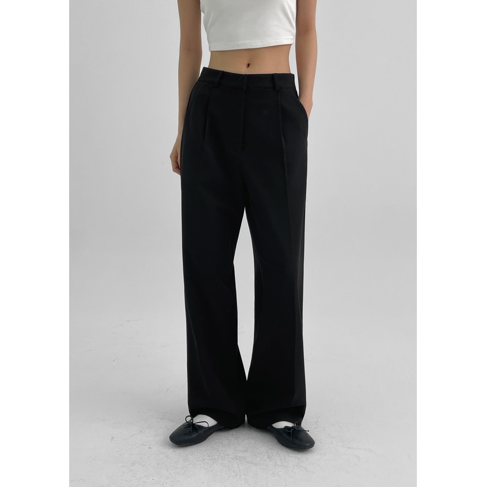 ブラックアップ [ニューフォール] [MADE] ニュートラルテンションワンタックワイドスラックス