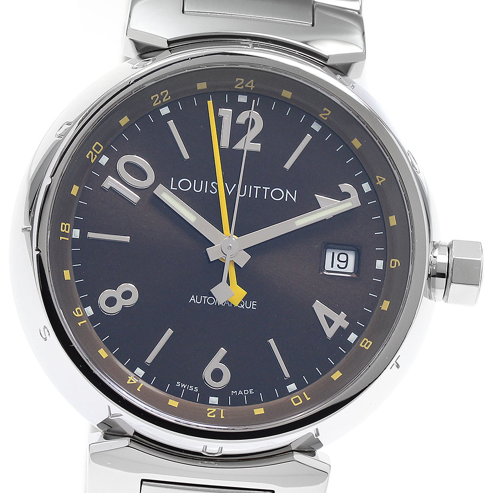 ルイ・ヴィトン LOUIS VUITTON Q1131 タンブール GMT デイト 自動巻き メンズ _898942【中古】