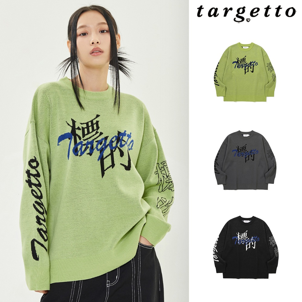 [TARGETTO] TARGET LETTERING JACQUARD KNIT