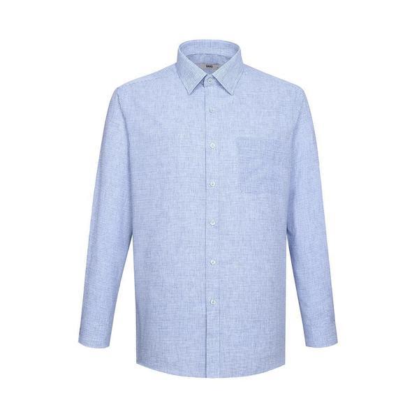 リネン混紡マイクロチェックシャツ___DLS3SHDL121B1