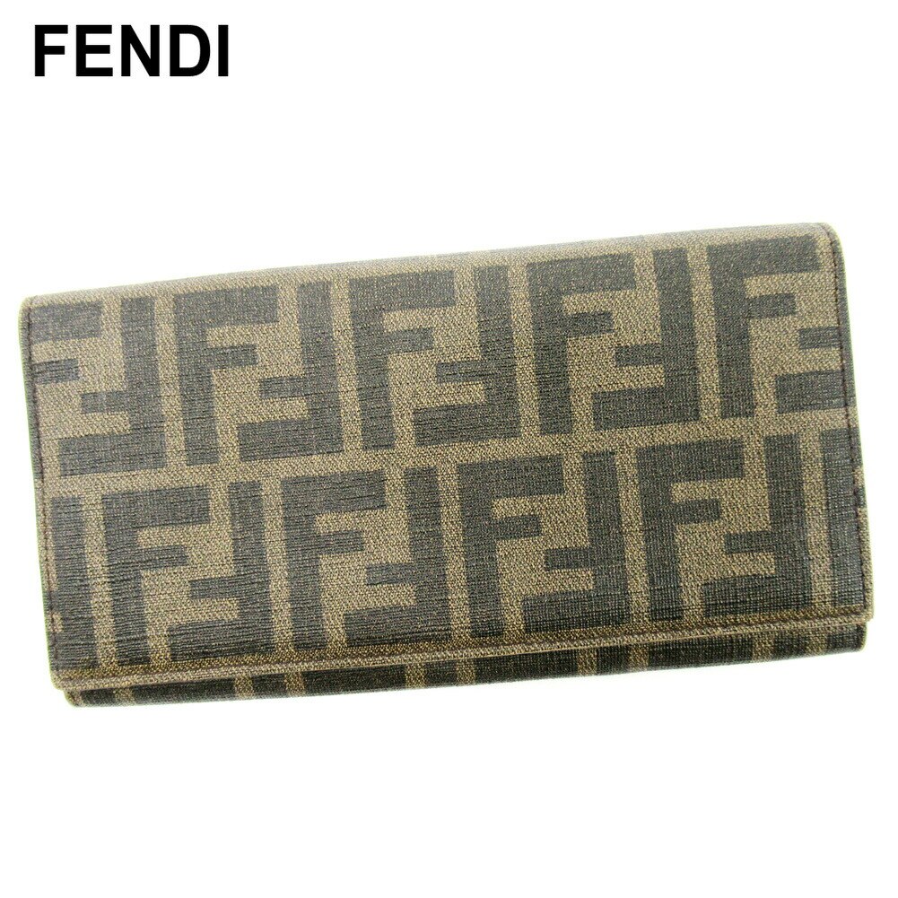 長財布 ファスナー付き 長財布 ズッカ ベージュ ブラウン ブラック 中古