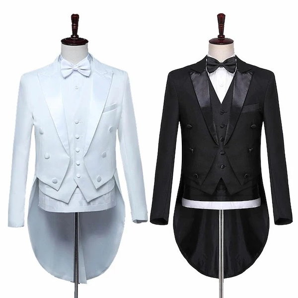 燕尾服 Qoo10] 燕尾服 5点セット ジャケットパンツベス