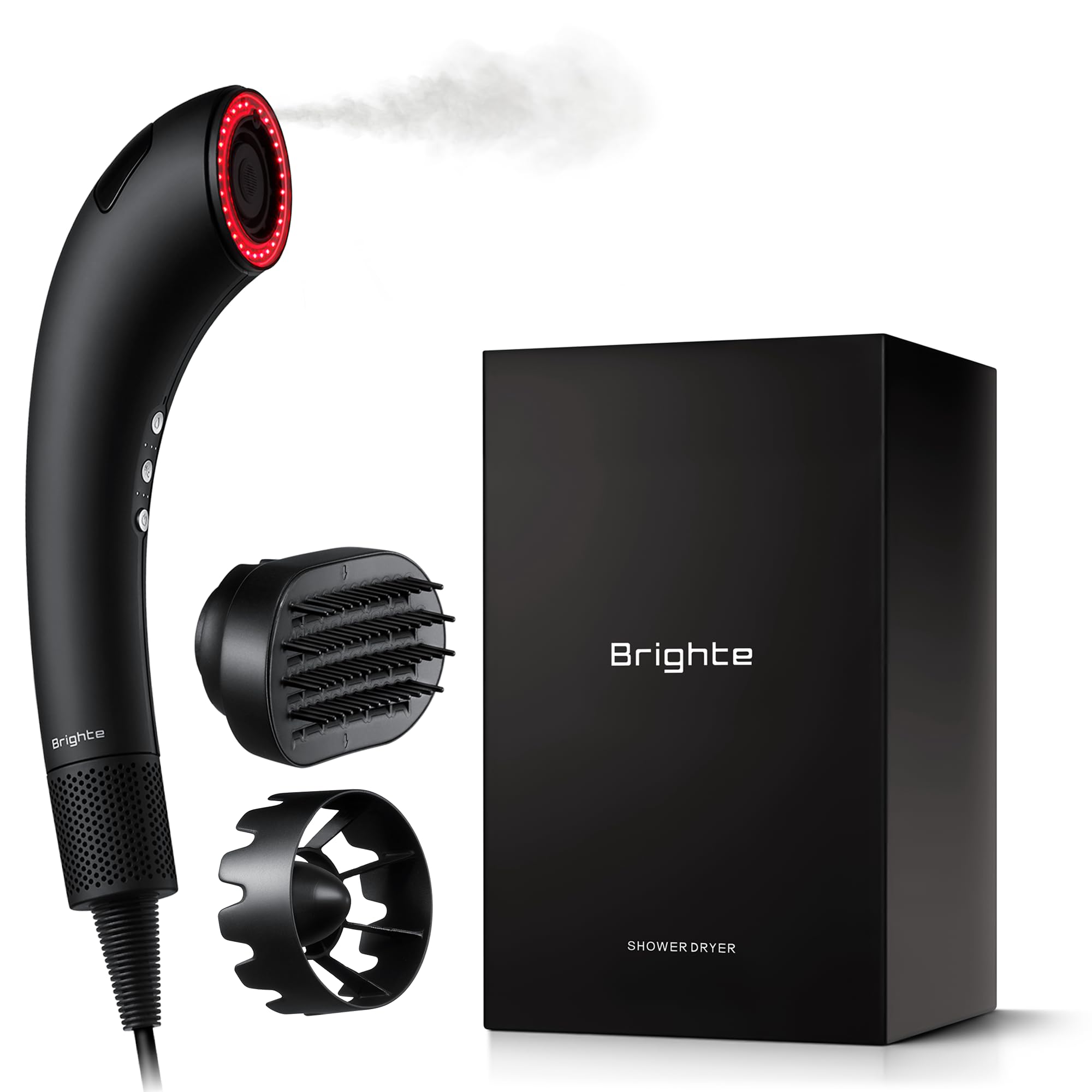 【全国送料無料】 【佐々木希 アンバサダー】Brighte ブライト SHOWER DRYER シャワードライヤー ヘアドライヤー 大風量 速乾 ナノミスト搭載 次世代型 軽量 美容液 美容家電 美髪