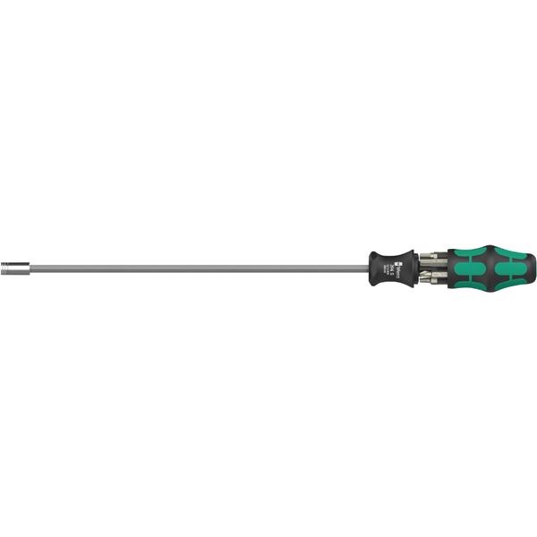 WERA ヴェラ 7点組 Kraftform ロングドライバー ハンドル ビットセット 差込6.35mm ハンドル内ビット収納機能付 136075 工具 DIY