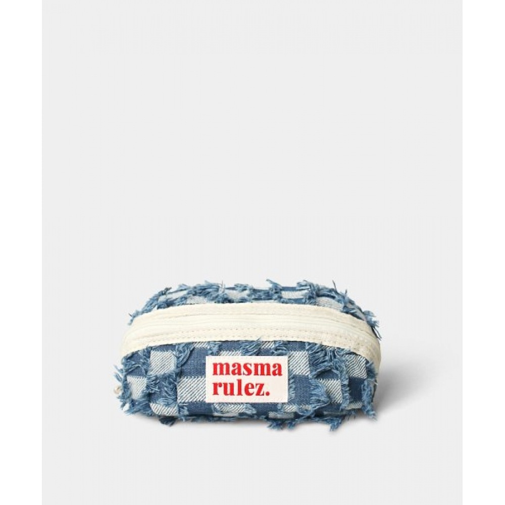 マスマルーレスハポームペンシル化粧ポーチ _ ラフデニム