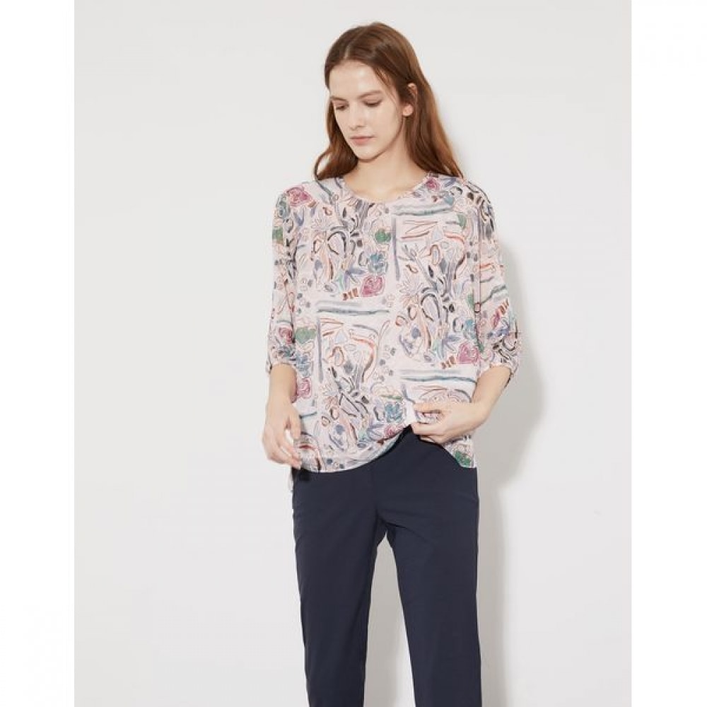 [デイリーリスト] スクエアネックプリントブラウス_MDBNL3M4141