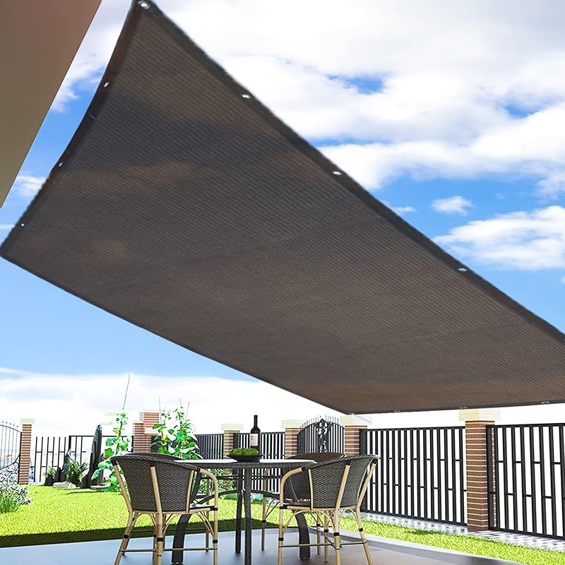 XGIUINI 日除け シェード (300×500cm) ベランダ サンシェード UVカット 日よけシェード 高密度ポリエチレン(HDPE) 遮熱 断熱 遮光 通気性は良い オーニング ベランダ/ガー