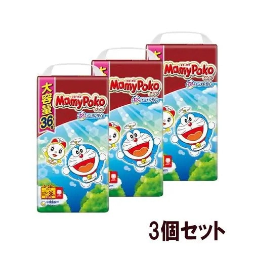 ユニチャーム マミーポコパンツ ドラえもん ビッグ大 36枚 【3個セット販売】 4,851円