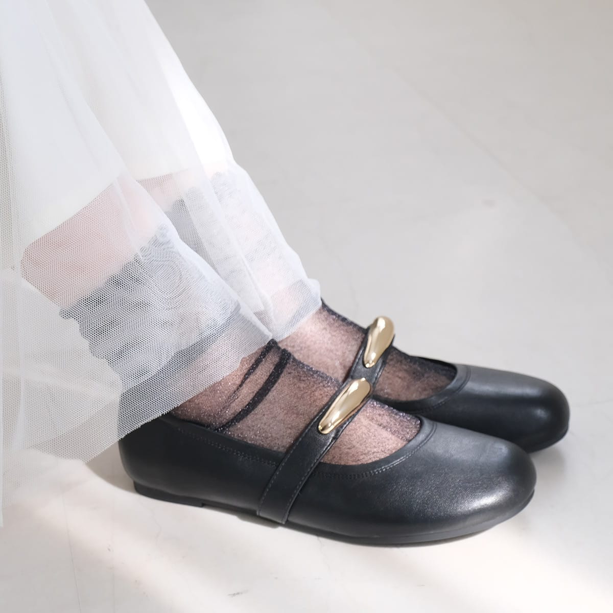 バックルメリージェーンシューズ レディース