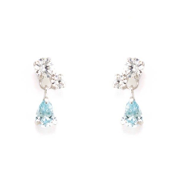 リボン済＆紙袋 正規品 ピアス レディース 揺れるピアス プレゼント K10ホワイトゴールド 祝い 12,008円