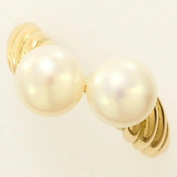 K18 18金 YG リング 13号 パール(真珠) 約7mm 【中古】