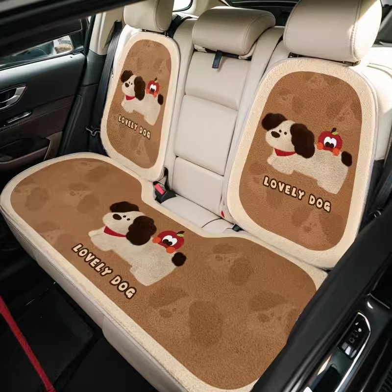かわいい車のシートクッションシンプルな冬ユニバーサルカー車のシートクッションダックスフント車のシートクッション