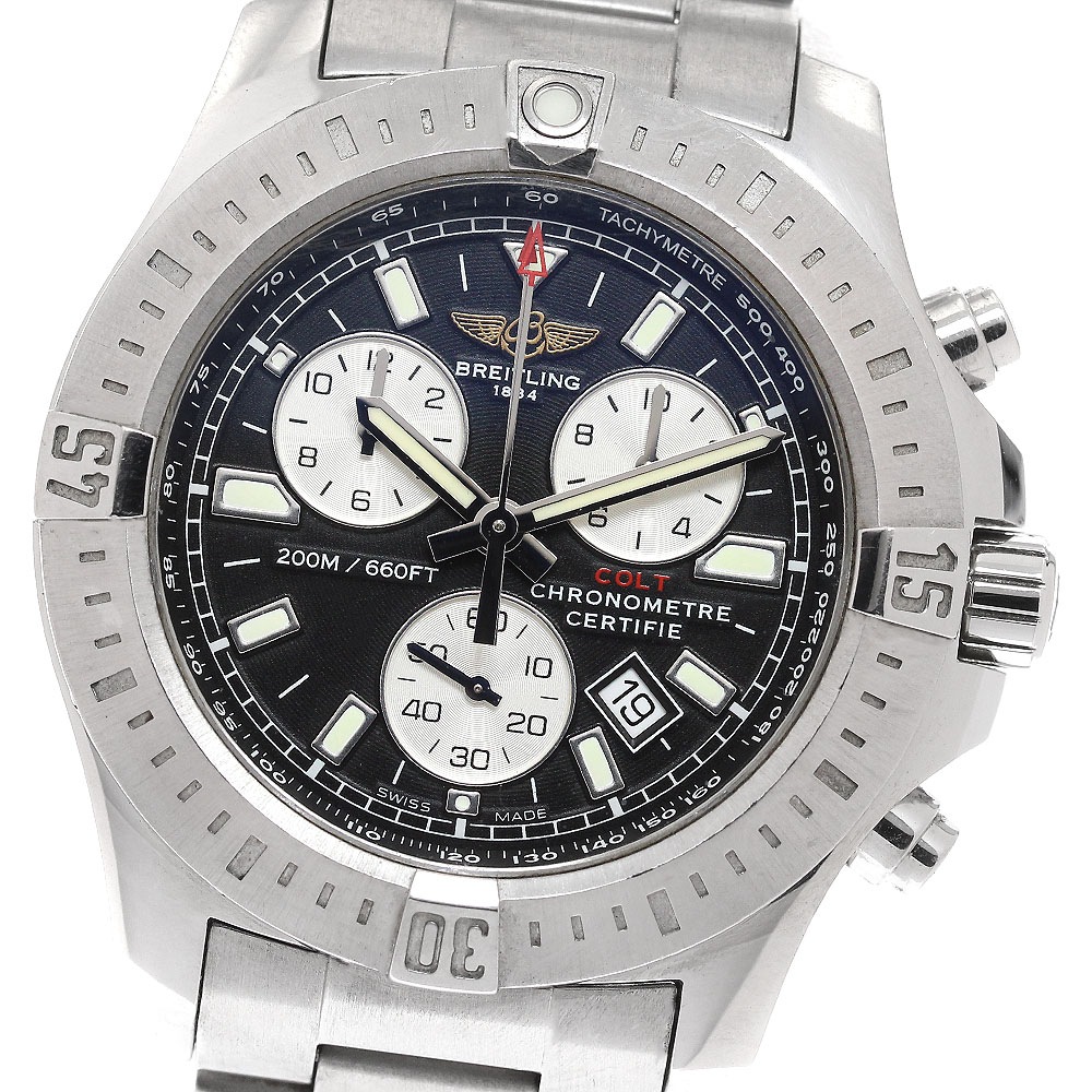 ブライトリング BREITLING A73388 コルト クロノグラフ クォーツ メンズ 保証書付き_934148【中古】