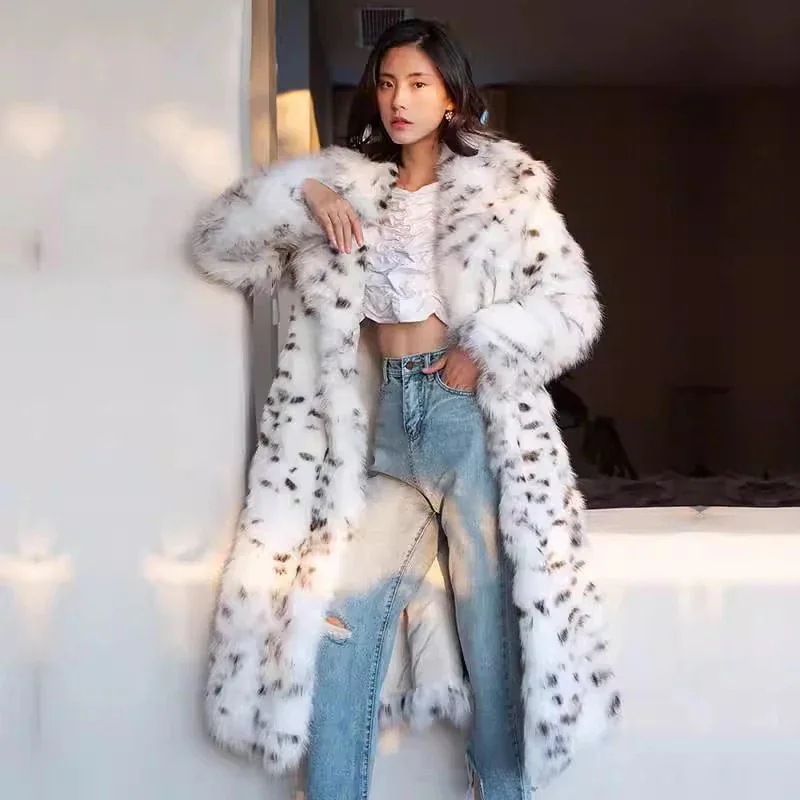 毛皮コート気質 ロング丈 アウター 保温 ジャケット 厚手 秋 冬 ファーコート ゆったり トップス30%制限