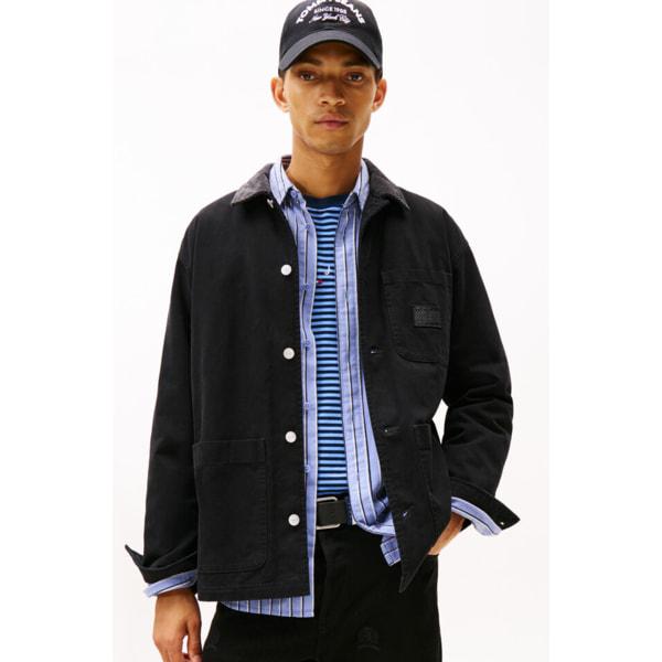 メンズ コットン キャンバス パッド入りシャツ T32G0WSH30TMT1 TOMMY JEANS