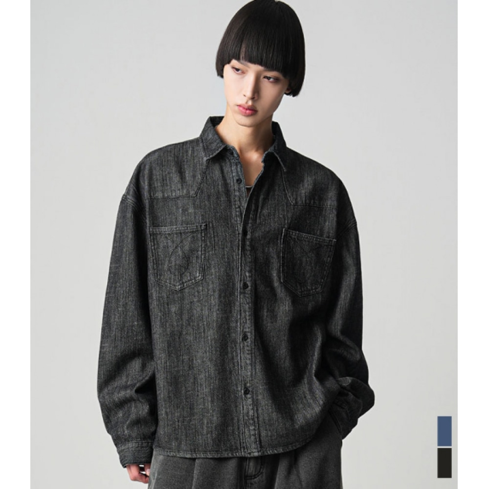 アヴァンドレスウエスタンデニムシャツ-2COL