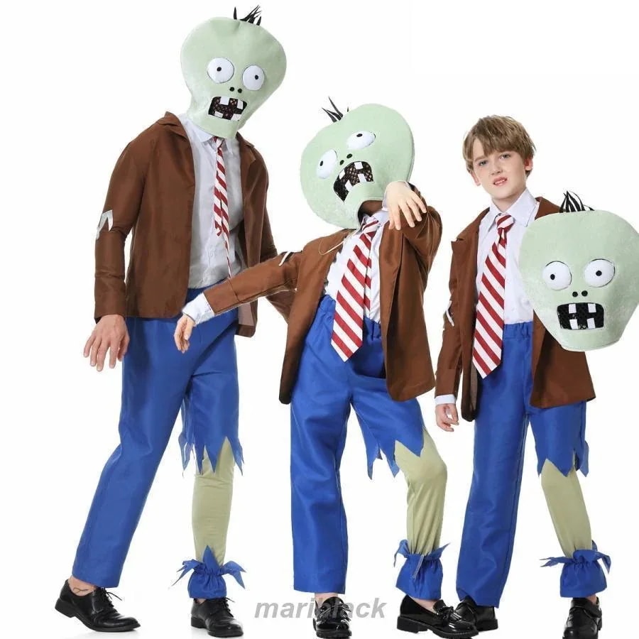 ハロウィン クリスマス 衣装 仮装 大人の子供ハロウィン Plantsvs.Zombiesシリーズ 足をくじいたゾンビ ホラー衣装