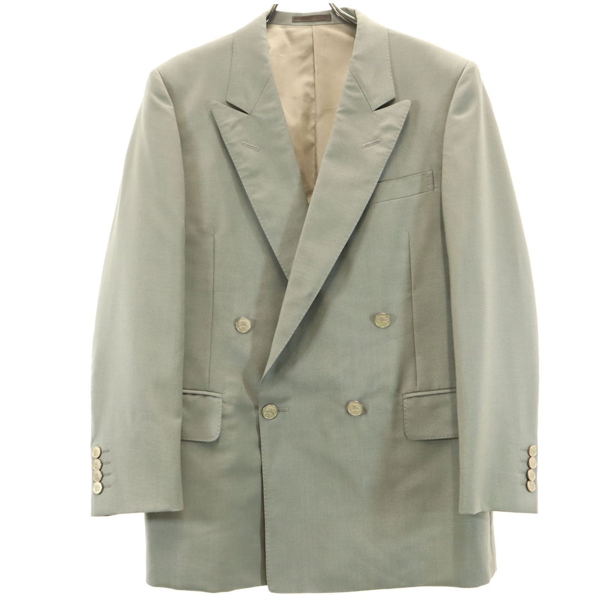 Burberrys バーバリーズ 90s オールド ダブル テーラードジャケット A4 グレー系 メンズ 古着