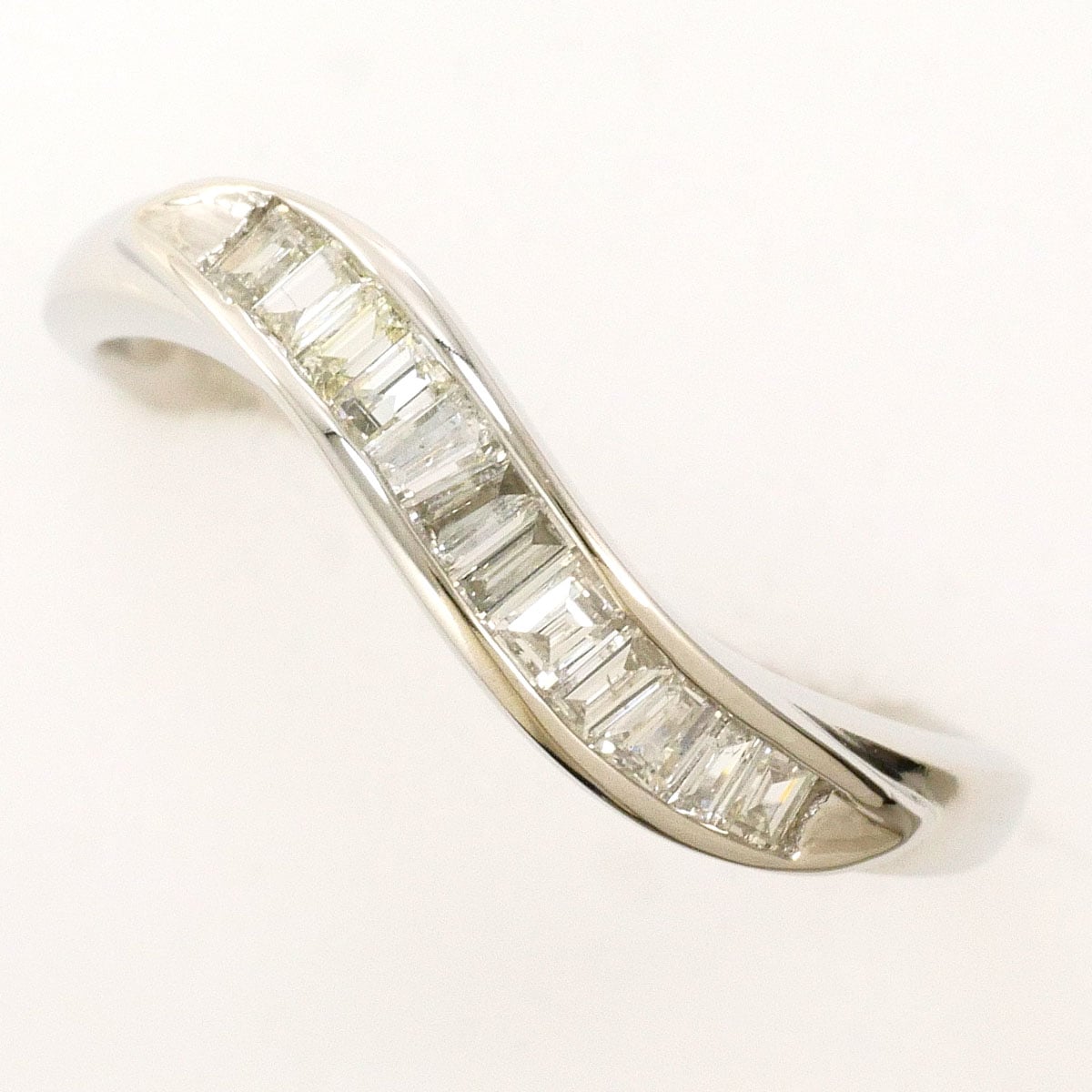 PT900 プラチナ リング・指輪 12号 ダイヤモンド 0.31ct 総重量約3.3g 中古