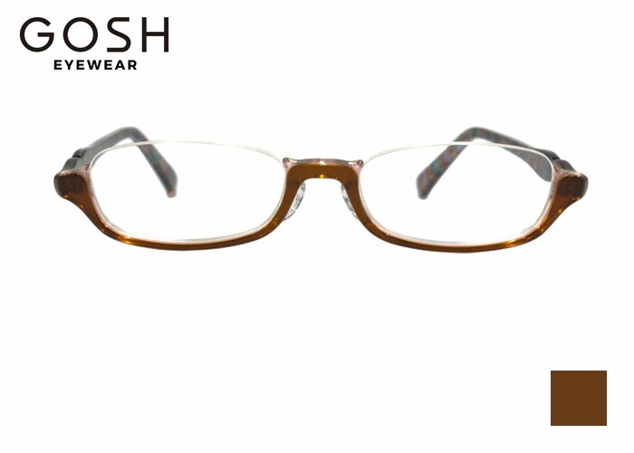 メガネ ゴッシュ GOSH go-881 50ロ18 日本製 オーバル アンダーリム （フレームのみ / 度付き / 度なし 伊達） メンズ レディース