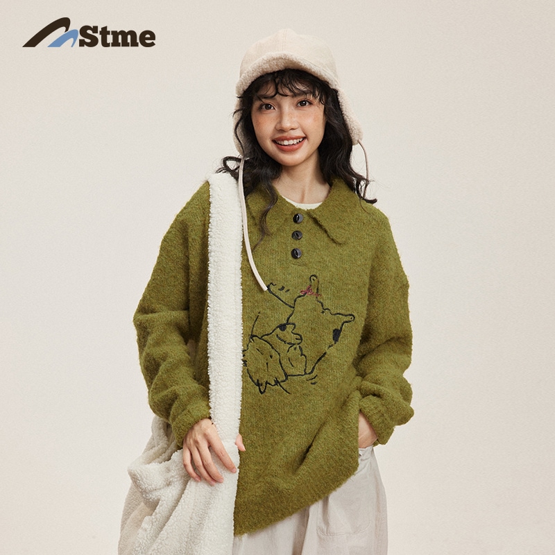 早乙女恵子 さおとめけいこ 和風ゆるくて楽しい子猫刺繍フープヤーンポロシャツセータージャケット