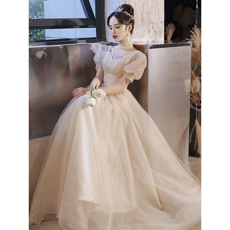 ドレス女性2025バンケット気質ホストロングドレスボーカルアート試験パフォーマンス服