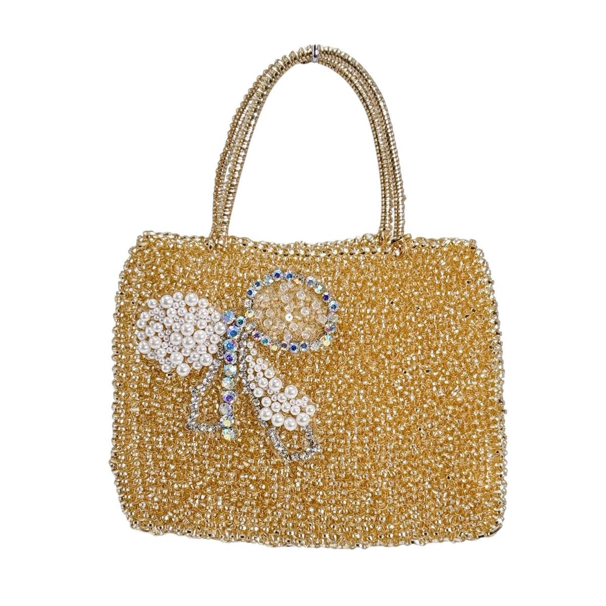 結婚式 リボン ワイヤーバッグ イエロー