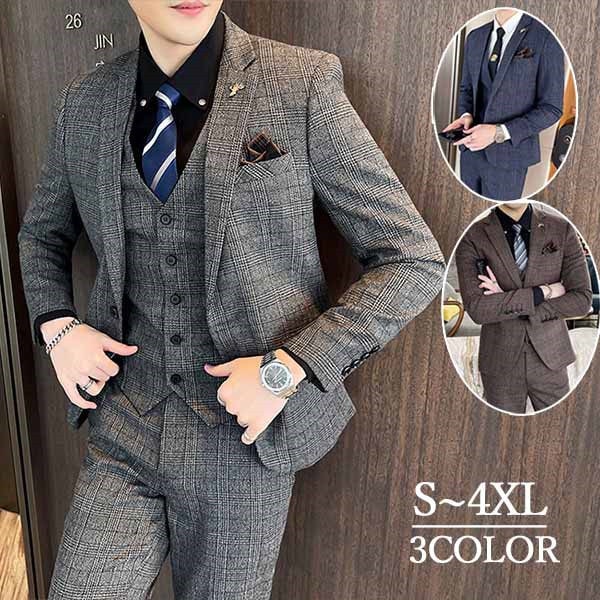 ビジネススーツ シングル メンズスーツ 紳士服 suit メンズ 大きいサイズ おしゃれスーツ 春 夏 細身 結婚式 オシャレ おしゃれスーツ お洒落 韓国