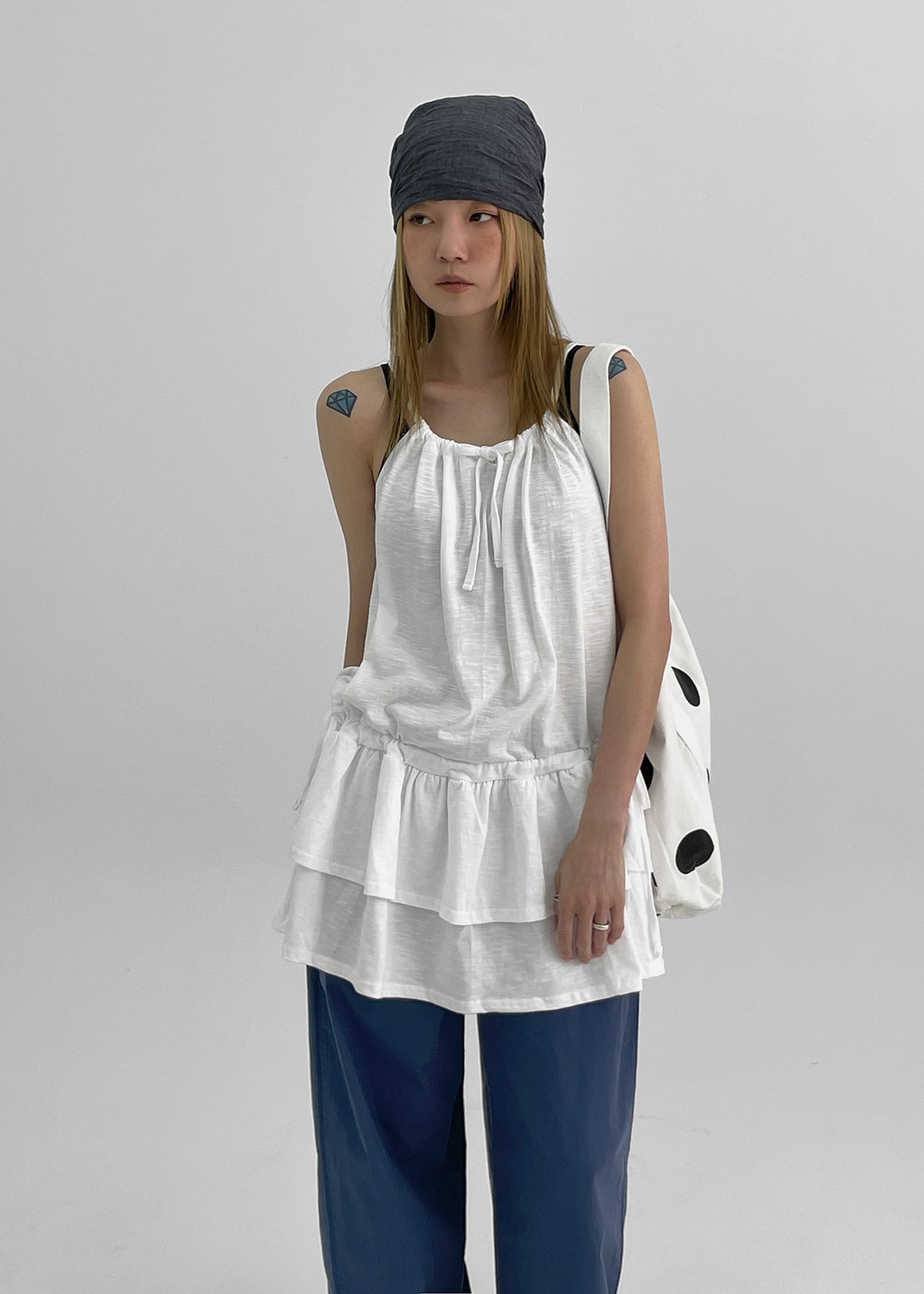 アップトッシングバルーンカンカンミニワンピース