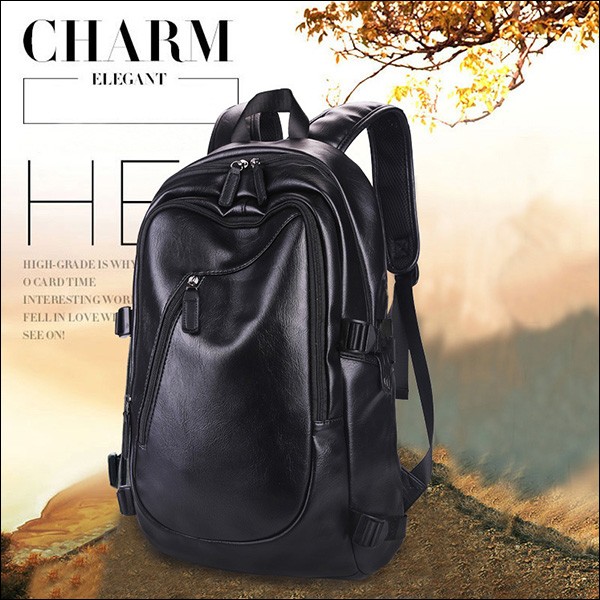 リュックサック ビジネス PU肩掛け メンズ 軽量 レザー 男女兼用