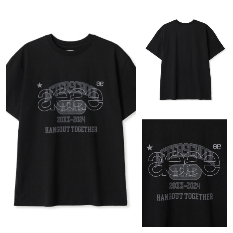 【aeae】 LAYERED LOGO T-SHIRTS : BLACK