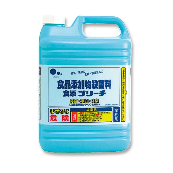 （まとめ）ミツエイ 食添ブリーチ 業務用 5kg 1本 [x10セット]