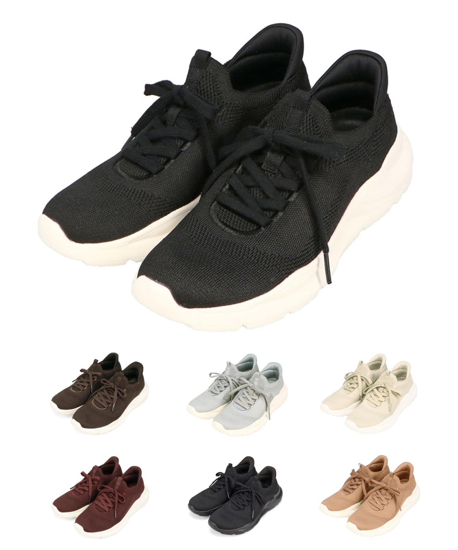 レディース 立ったまま履ける 手を使わずに スニーカー ウォーキング 軽量 大きいサイズ 小さいサイズ 歩きやすい 伸縮性 履きやすい OT3757