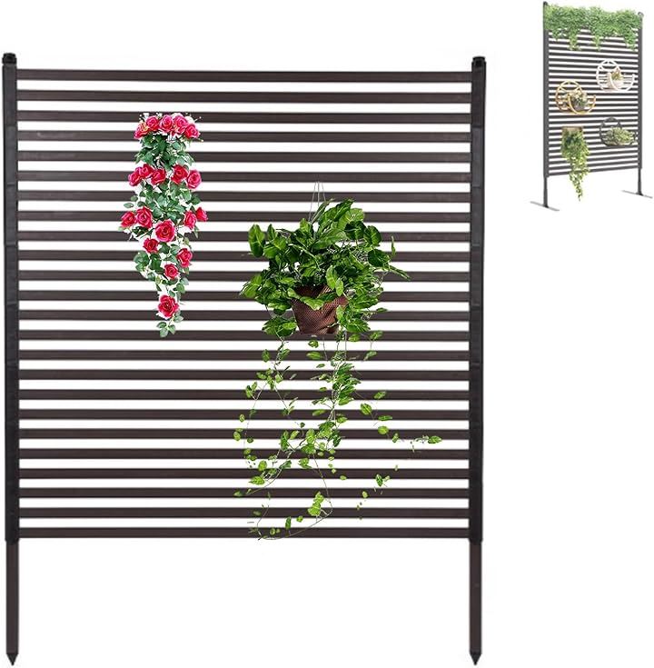 フェンス 目隠し 屋外 ガーデンフェンス 幅90cmx高さ150cm 1セット入 衝立 パーテーション 組立簡単 置くだけ 後付け ベランダ 玄関 日除け(幅90cmx高さ150cm)