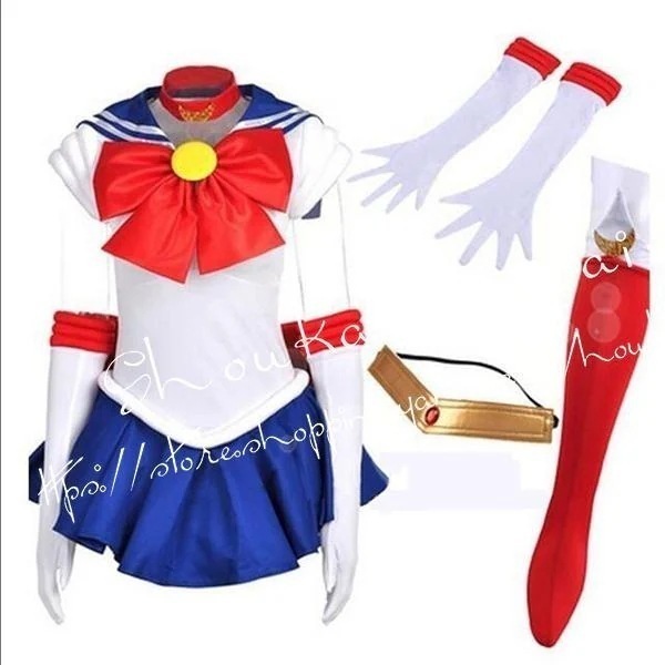 美少女戦士セーラームーン 子供用大人用月野うさぎ セーラーコスプレ衣装コスウィッグ 靴頭飾りコスチューム 仮装変装